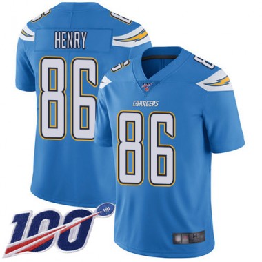 Los Angeles Chargers NFL Football Hunter Henry Electric Blue Jersey Youth Limited 86 Alternate 100th Season Vapor Untouchable